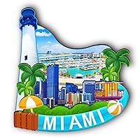 USA Miami City Wooden Magnet 3D Fridge Magnets Travel Collectible Souvenirs Decorations Handmade Crafts-2