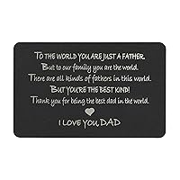 Dreambell Family Love Father Personalized Photo Text Engraved Metal Mini Wallet Insert Message Note Card