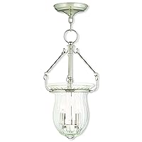 Livex Lighting 50942-35 Americana Two Light Pendant from Andover Collection in Polished Nickel Finish