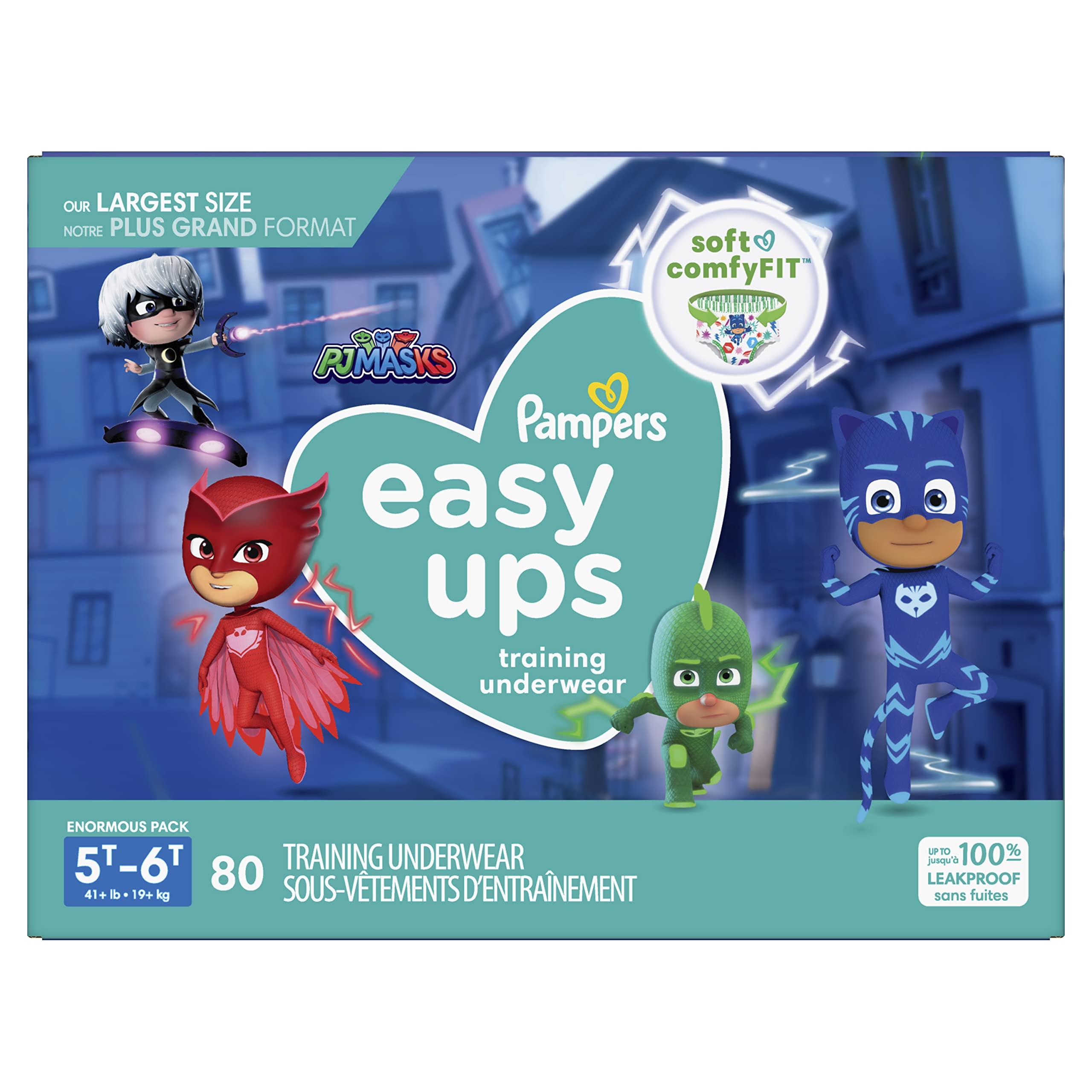 Pampers Easy Ups Training Pants Boys and Girls, 5T-6T, 80 Count, Enormous Pack