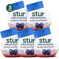 Electrolyte Water Enhancer | Sweetened with Stevia | High in Vitamin C & Antioxidants | Sugar Free | Zero Calories | Keto | Vegan | 5 Bottles, Makes 120 Drinks (Black Raspberry)