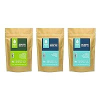 ELEVATE TEA CALMING DETOX VARIETY PACK, 75 servings,Pack of 3-3 Ounce Tea Pouches, Caffeine Level: Medium