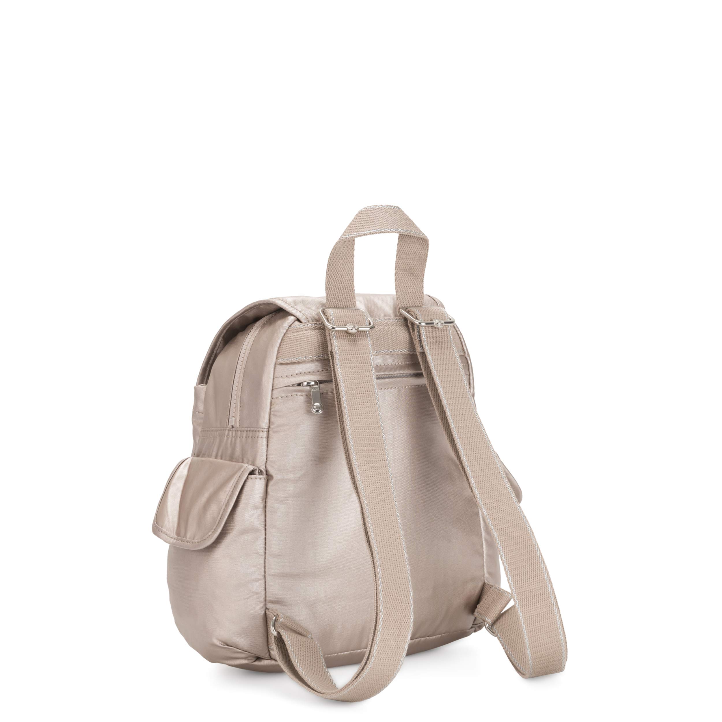 Kipling Women's City Pack Mini Backpack, Lightweight Versatile Daypack, Bag, Metallic Glow