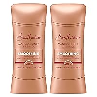 SheaMoisture Antiperspirant Deodorant Stick Smoothing Manuka Honey & Retinol (Pack of 2) for 48HR Sweat & Odor Protection with No Parabens & No Mineral Oil 2.6 oz