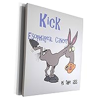 3dRose Kick Esophageal Cancer In The Ass Awareness Ribbon... - Museum Grade Canvas Wrap (cw_115603_1)