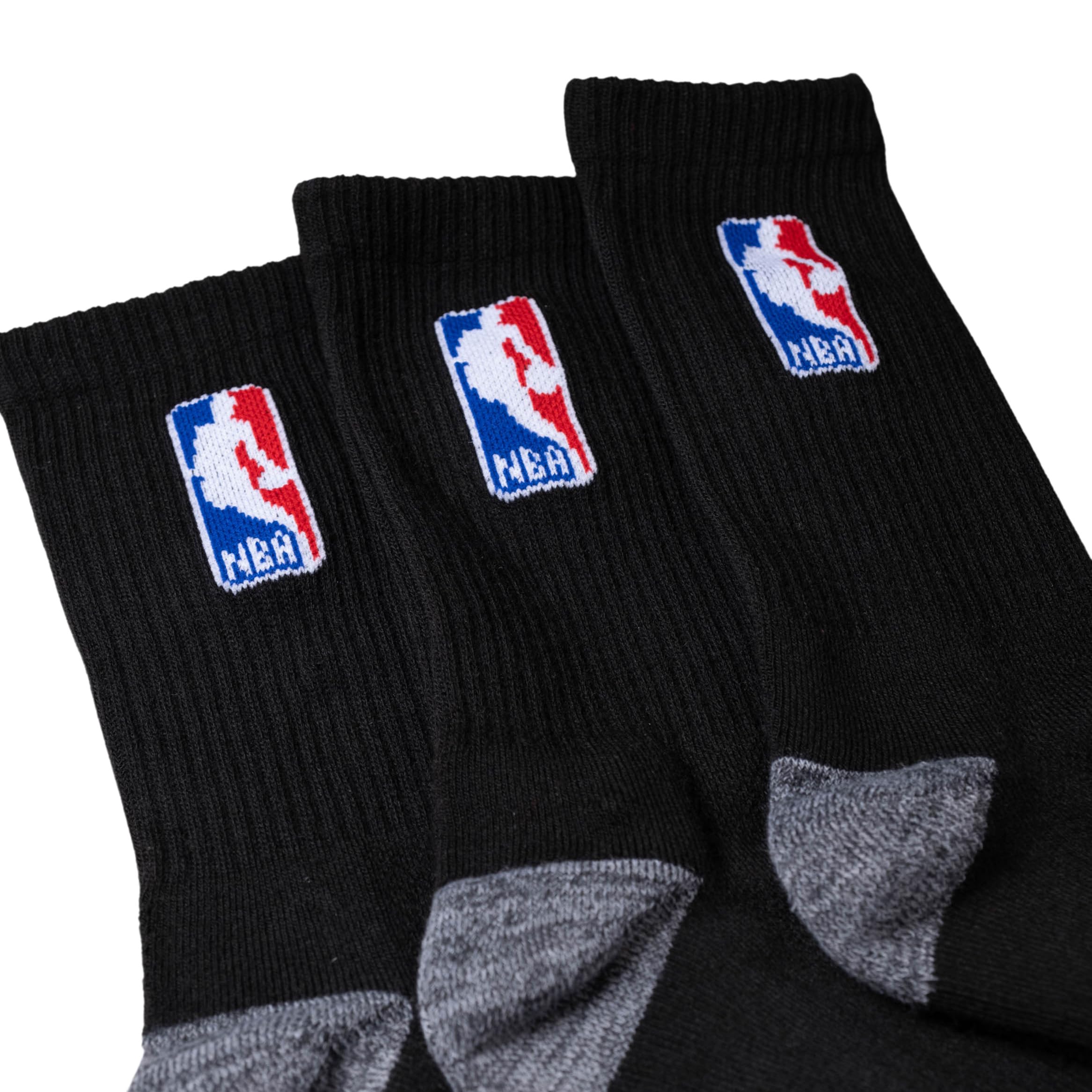 Ultra Game NBA Men's Athletic Cushioned Secure Fit Crew Socks - 6 Pack