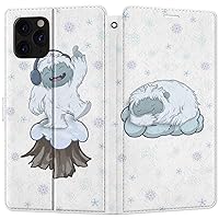 Wallet Case Replacement for iPhone 15 14 13 Pro Max 12 Mini 11 Xr Xs 10 X 8 7+ SE Music Flip Snap Magnetic Clouds Mythic Folio Happy Winter Yeti PU Leather Card Holder Snowflakes Cover