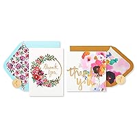 Papyrus Thank You Cards with Envelopes, Floral (2-Count)