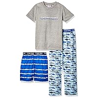 Boys Sleepwear T-Shirt & Pj Shorts & Pajama Pant Sleep Set