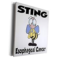 3dRose Bee Sting Esophageal Cancer Awareness Ribbon Cause... - Museum Grade Canvas Wrap (cw_114986_1)