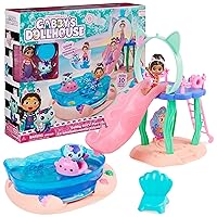 Gabby’s Dollhouse, Purr-ific Pool Playset with Gabby and MerCat Figures, Color-Changing Mermaid Tails and Pool Accessories Kids Toys for Ages 3 and Up
