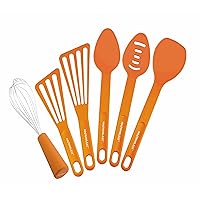 Rachael Ray Gadgets Utensil Kitchen Cooking Tools Set, 6 Piece, Orange
