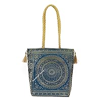 Handicraft Bazarr Women Hand Purse Ethnic Brocade Silk Shoulder Bag Traditional Medium Banarasi Hand Held Bag Attractive Hobo wallet