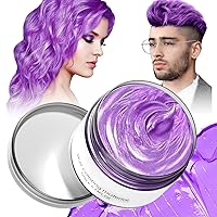 Purple Hair Dye Temporary Hair Color Wax, Natural Washable Hair Dye Temp Hair Color, Purple Hair Color for Women Men Kids