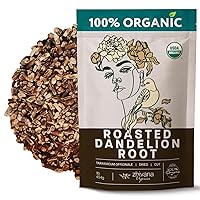 Roasted Dandelion Root Tea Organic (makes 90 cups) - Dandelion Coffee Organic, Dandelion Root Coffee Substitute, Dandelion Herbal Coffee Blend - Caffeine Free Tea
