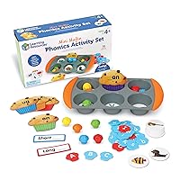 Learning Resources Mini Muffin Phonics Activity Set - ABC Learning Toys for Toddlers, Preschool Toys for Kids Ages 4+, Montessori Food Toys,Birthday Gifts for Boys and Girls,70 Pieces
