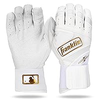 Franklin Sports MLB Batting Gloves - Infinite Powerstrap Baseball + Softball Batting Gloves -Durable Full Wrap Cage Practice Gloves - Reinforced Wrist + Heavy Duty Leather