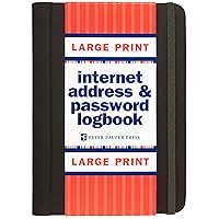 2013 Large Print Internet Address & Password Logbook (removable cover band for security)