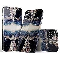 Full Body Skin Decal Wrap Kit Compatible with iPhone 13 Pro (Screen Trim & Back Skin) - Flipped Fantasy Science Vision