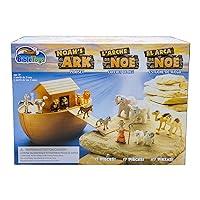 Bible Toys Noah's Ark 17 Piece Playset with Noah, 14 Animals and Floating Ark- Christian Based Faith Children Toys