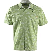 Salt Life Men's Standard Fish 'N Bones Short Sleeve Performance Woven Shirt