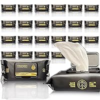 CleanSkin Cleansing Safe Green Soap Wipes for Tattooing All in One solution To Heal and Clean Tattoos, PMU & Piercings | Alcohol and Fragrance Free, Unscented | 80 Count (24 Pack)