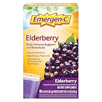 Elderberry Fizzy Drink Mix, Elderberry Immune Support, Natural Flavors, With High Potency Vitamin C, 18 Count