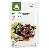 Simply Organic Mushroom Sauce Mix, Certified Organic, Vegetarian, Gluten-Free | 0.85 oz | Pack of 12