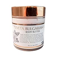 WFG WATERFALL GLEN SOAP COMPANY, LLC, Tzveta, Bulgarian rose oil body butter, shea butter, all over body moisturizer Small