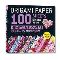 Origami Paper 100 sheets Hearts & Flowers 6