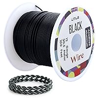 Armature Aluminum Wire 100 ft 12 Gauge 2.6 mm Anodized Craft Bendable Wire – Sculpting Metal Black Wire for Bonsai Trees, Clay, Crafts, Plants, Gardening, Beading and Jewelry Making (Black)