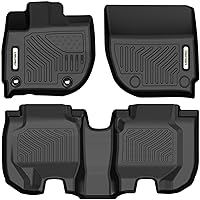 OEDRO Floor Mats Compatible with 2016-2022 Honda HRV HR-V, Custom Fit Front & 2nd Row Liner Set, Black All Weather Protection Car Mats TPE Accessories