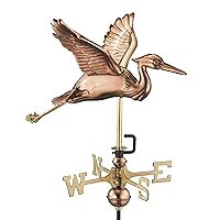 Good Directions 8805PR Blue Heron Cottage Weathervane, Polished Copper with Roof Mount