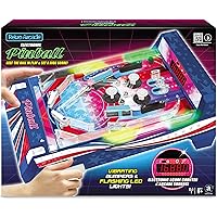 Merchant Ambassador Retro Arcade Electronic: Pinball - Tabletop Game, Vibrating Bumpers, LED Lights, Sound Effects, 1 Player, Ages 6+