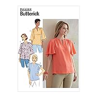Butterick B6688E5 Easy Semi-Fitted Women's Blouse Sewing Patterns, Sizes 14-22