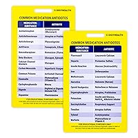Vertical Medication Antidote Card – Antidote Reference Badge Card for RN's LPN's EMT's or Medical Students – Premium Durable Waterproof Material - Nurse Card