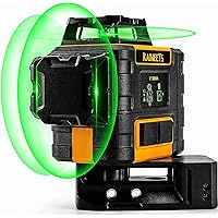 KAIWEETS Self Leveling Laser Level 3 X 360, Construction 3D laser level for Picture Hanging, Horizontal/Vertical Line Laser, Magnetic Adapter, Carrying Case (KT360A)