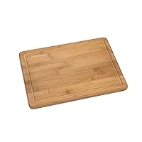 Lipper International Bamboo Wood Kitchen Cutting and Serving Board with Non-Slip Cork Backing, Large, 15-3/4