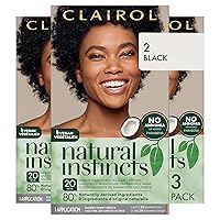 Natural Instincts Demi-Permanent Hair Dye, 2 Black Hair Color, Pack of 3