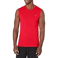 Champion mens Classic Jersey Muscle Tee Shirt, Scarlet, Small US
