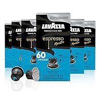 Espresso Decaffeinated Dek Medium Roast Arabica & Robusta Aluminum Capsules Compatible with Nespresso Original Machines ,Value Pack, Round and well-balanced, Intensity 7 of 13, 10 Count (Pack of 6)