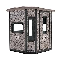HAWK Office Hunting 6.55' W x 6.5' D x 6.5' T Assembled Insulated Steel Box Blind | Floor with Rubber Pad and Multiple One-Hand-Operable Windows