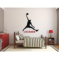 Custom Basketball Name Wall Decals - Boy Kids Room Decor - Nursery Wall Decals - Player Wall Decor Sticker