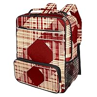 Travel Backpack,Work Backpack,Back Pack,Christmas Red Black Plaid,Backpack