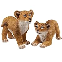 Design Toscano Lion Cubs of The Sahara Animal Statues: Complete Set