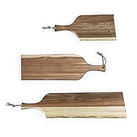 PICNIC TIME TOSCANA - a Brand - Set of 3 Artisan Charcuterie Board with Raw Edge (18