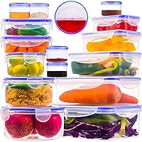 32 Pcs Large Plastic Food storage containers-85 oz to Sauces Box Stackable Kitchen storage bowls sets-BPA Free Leak proof with lids airtight-Microwave freezer safe lunch boxes