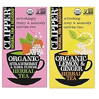 Clipper Tea Organic Tea - Strawberry and Elder Flower & Lemon And Ginger