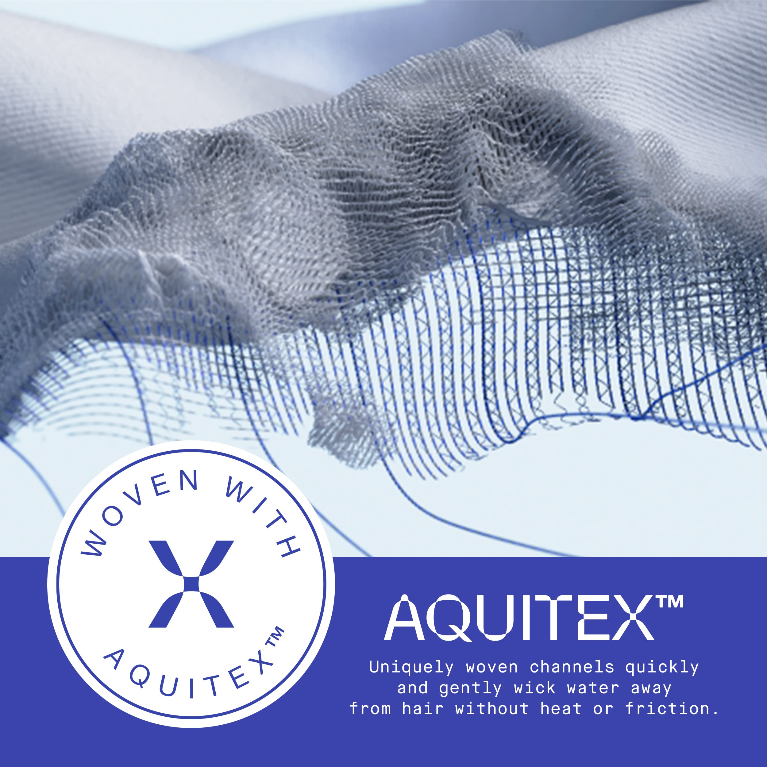 AQUIS Towel & Wrap Hair-Drying Tool, Water-Wicking, Ultra-Absorbent Recycled Microfiber