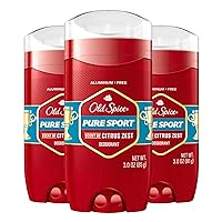 Old Spice Red Collection Deodorant for Men, Aluminum Free, Pure Sport Scent, 3.0 oz (Pack of 3)